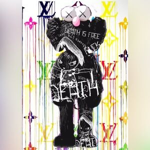Death NYC print signed w/seal & certificate of authenticity